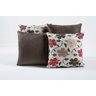 Kit Capas Almofadas Decorativa Jacquard 4 Peças Preta e Branca - 1