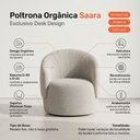 Ver imagem 6 de Poltrona Saara Decorativa Orgânica Bouclê Confortável Bege Desk Design