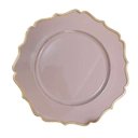 Ver imagem 1 de Sousplat em Polipropileno 33cm Rafimex Bege e Dourado