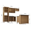Ver imagem 5 de Cozinha Modulada com Bancada Completa 6 Peças com Tampos e sem Pia Isis Luciane Móveis