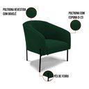 Ver imagem 5 de Cadeira Sala de Jantar Pé de Ferro Preto Kit 2 Stella Bouclê D03 - D'Rossi Cor Verde