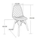 Ver imagem 6 de Mesa Jantar Industrial Base V Ferro Preto 90cm Quadrada Branca 4 Cadeiras Madeira Estofadas Vermelha