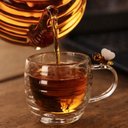 Ver imagem 4 de Jogo Chaleira com Filtro Infusor e 4 Xícaras 180ml em Vidro Mesa Posta Café Chá Lovely Bee Lyor