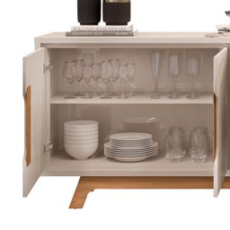 Buffet Balcão DENVER Com quatro portas e pés DJ Móveis - 3