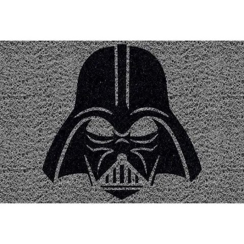 Tapete Capacho Darth Vader 60x40cm - Cinza