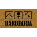 Ver imagem 2 de Tapete Personalizado Barbearia Antiderrapante. - 80x40 - Ouro