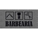 Ver imagem 2 de Tapete Personalizado Barbearia Antiderrapante. - 120x60 - Cinza