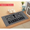 Ver imagem 1 de Tapete Personalizado Barbearia Antiderrapante. - 120x60 - Cinza
