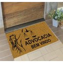 Ver imagem 1 de Tapete de Porta para Advocacia Antiderrapante - 80x40 - Ouro