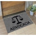 Ver imagem 1 de Tapete de Porta para Advocacia Antiderrapante - 80x40 - Cinza