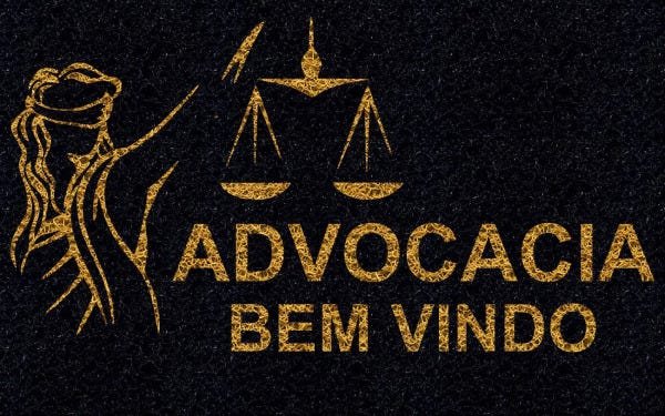 Tapete de Porta para Advocacia Antiderrapante - 120x60 - Preto - 2