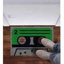 Ver imagem 1 de Tapete Capacho Fita Cassete Retro 60x40cm - Verde Bandeira
