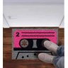 Tapete Capacho Fita Cassete Retro 60x40cm - Pink - 1