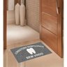 Tapete Capacho Personalizado Consultório Odontológico 75x40 Cm Cinza - 1