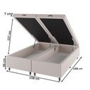 Ver imagem 2 de Base de Cama Box Queen Sonata com Baú Turkey/creme - Vian