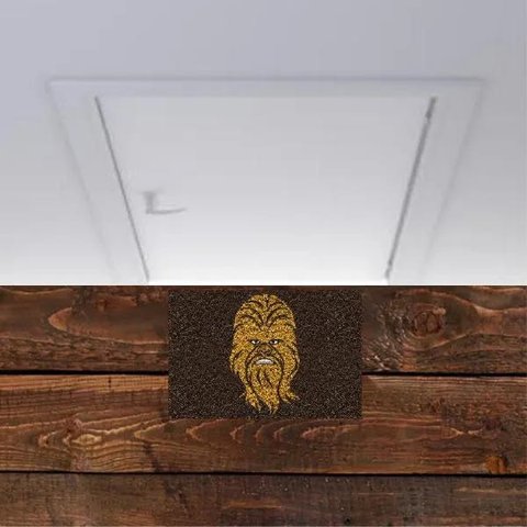 Tapete Personalizado Chewbacca Star Wars 60x40cm - Marrom