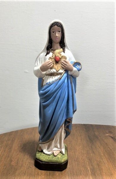 KIT com 3 Sagrado Coração de Maria de gesso 20cm