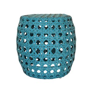 Puff Garden Colméia:Azul piscina Estonado