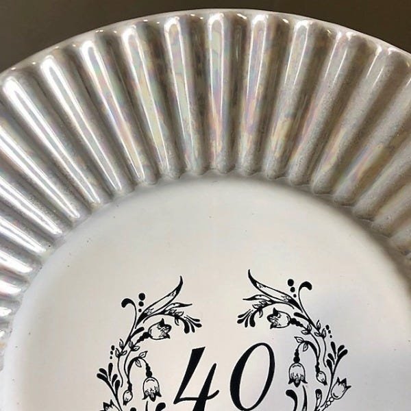 Prato Relevo Bodas De Rubi, 40 Anos De Casamento - 3