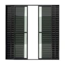 Ver imagem 1 de Porta Balcão de Correr com Veneziana de Alumínio Preto 6 Folhas Cmc Classic - 2.10 (A) X 1.50 (L)