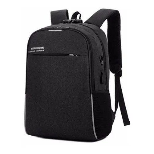 Mochila Notebook Executiva USB Fone de Ouvido - Preto