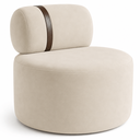 Ver imagem 1 de Poltrona Orgânica Moderna Decorativa para Sala Suede:Suede Bege