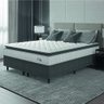 Cama Box Colchão Casal Queen Molas Ensacadas City Pillow Top 158x188x61cm Hellen Branco / Cinza - Su - 1