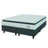 Cama Box Colchão Casal Queen Molas Ensacadas City Pillow Top 158x188x61cm Hellen Branco / Cinza - Su - 2