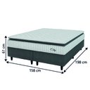 Ver imagem 4 de Cama Box Colchão Casal Queen Molas Ensacadas City Pillow Top 158x188x61cm Hellen Branco / Cinza - Su