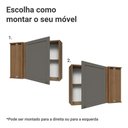 Ver imagem 4 de Armário Aéreo de Canto 1 Porta Rustic/cinza Vik Madesa