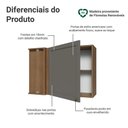 Ver imagem 3 de Armário Aéreo de Canto 1 Porta Rustic/cinza Vik Madesa