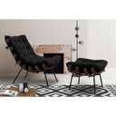 Ver imagem 6 de Kit 2 Poltronas Decorativas Sala de Estar Abel Base de Madeira Preto Veludo Preto - Gran Belo