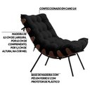 Ver imagem 3 de Kit 2 Poltronas Decorativas Sala de Estar Abel Base de Madeira Preto Veludo Preto - Gran Belo