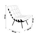 Ver imagem 2 de Kit 2 Poltronas Decorativas Sala de Estar Abel Base de Madeira Preto Veludo Preto - Gran Belo
