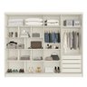 Guarda Roupa Galati Ripado com 1 Espelho Mdf - Mademarcs - 3