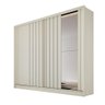 Guarda Roupa Galati Ripado com 1 Espelho Mdf - Mademarcs - 2