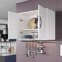 Ver imagem 2 de Armário Aéreo 2 portas - Cozinha, Lavanderia (Cor Branco)