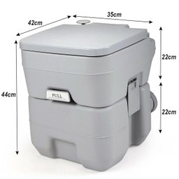 Vaso Sanitário Portátil Banheiro Químico 20 Litros Camping - 7