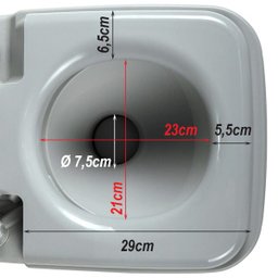 Vaso Sanitário Portátil Banheiro Químico 20 Litros Camping - 3