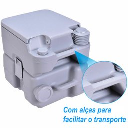 Vaso Sanitário Portátil Banheiro Químico 20 Litros Camping - 10