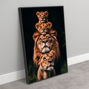 Ver imagem 2 de Quadro Decorativo Familia de Leão Leoa com Dois Filhotes Vertical Sala Quarto Casa Escritório