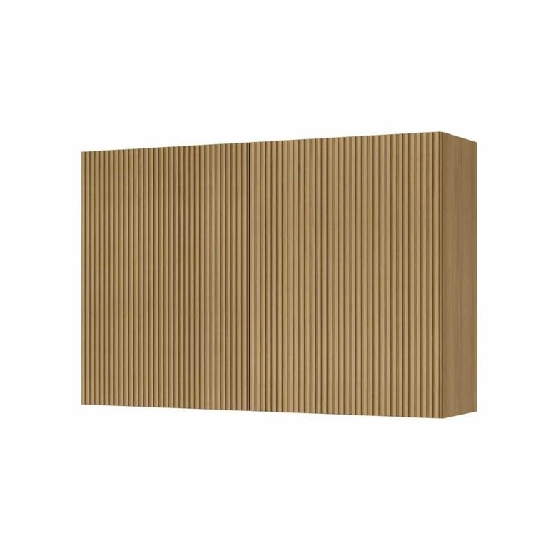 Módulo Cozinha Nesher Rainha Armário C/ 2 Portas Ripadas 120 Cm Nature - Nesher