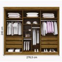 Ver imagem 2 de Guarda-Roupa Casal 2,76M 6 Portas 6 Gavetas Braga Leifer Móveis Canela/Off-White Cestaplus