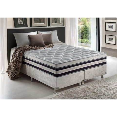 Colchão Queen Shalom Life com Infravermelho Magnético Quântico Vibratório Terapêutico Sleep