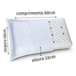 Travesseiro para Ronco Terapêutico Postura Dor Cervical Apneia do Sono Magnético Infravermelho Longo - 5