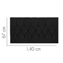 Ver imagem 2 de Painel Estofada Istambul Botão Capitonê 140cm Casal para Cama Box Quarto Corino Preto - Gat