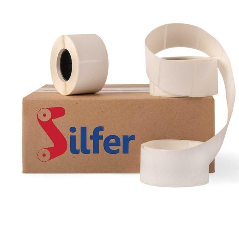 Etiqueta Térmica Adesiva 40x40mm Branca (caixa com 36 Rolos) - Silfer