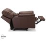 Poltrona Reclinável Elétrica Raika Em Couro Genuíno Marrrom - 5