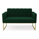 Ver imagem 5 de Namoradeira e Poltrona Industrial Dourado Elisa Bouclê D03 - D?rossi Cor Verde