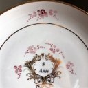 Ver imagem 3 de Prato Porcelana Bodas De Bronze 8 Anos De Casamento
